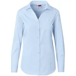 Ladies Long Sleeve Carolina Shirt Sky Blue Front